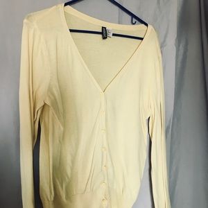 Yellow cardigan